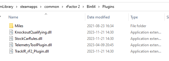 rF2 plugin install dir